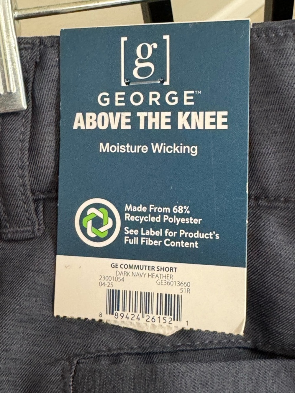 George Men's Dark Navy Hybrid Shorts - Picture 3 of 5